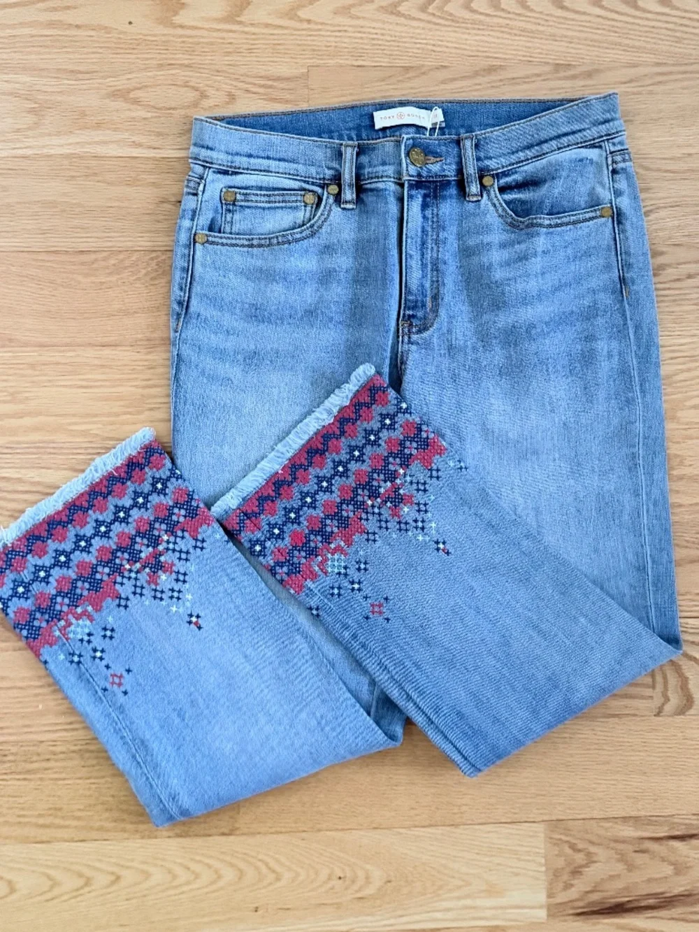 Tory Burch NWT Myers Cropped Boot Jean (27)